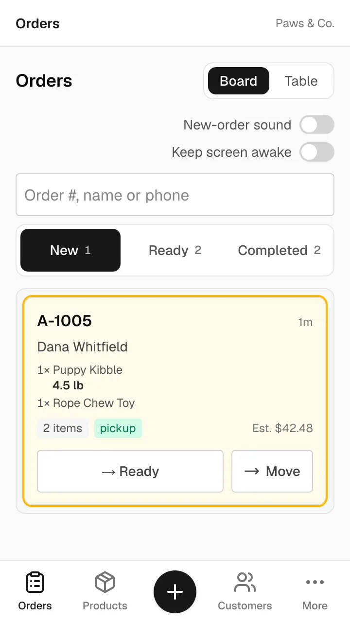 DaClerk app screen