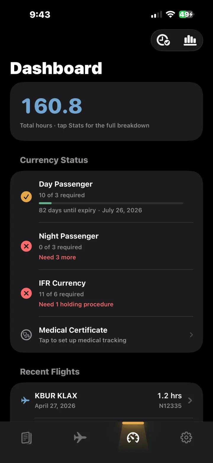 DaPilot app screen